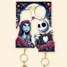 Load image into Gallery viewer, Personalized Halloween Couple Key Holder - Pop Culture Gifts | Valentine's Day Gifts Key Holder PopCulturePrints
