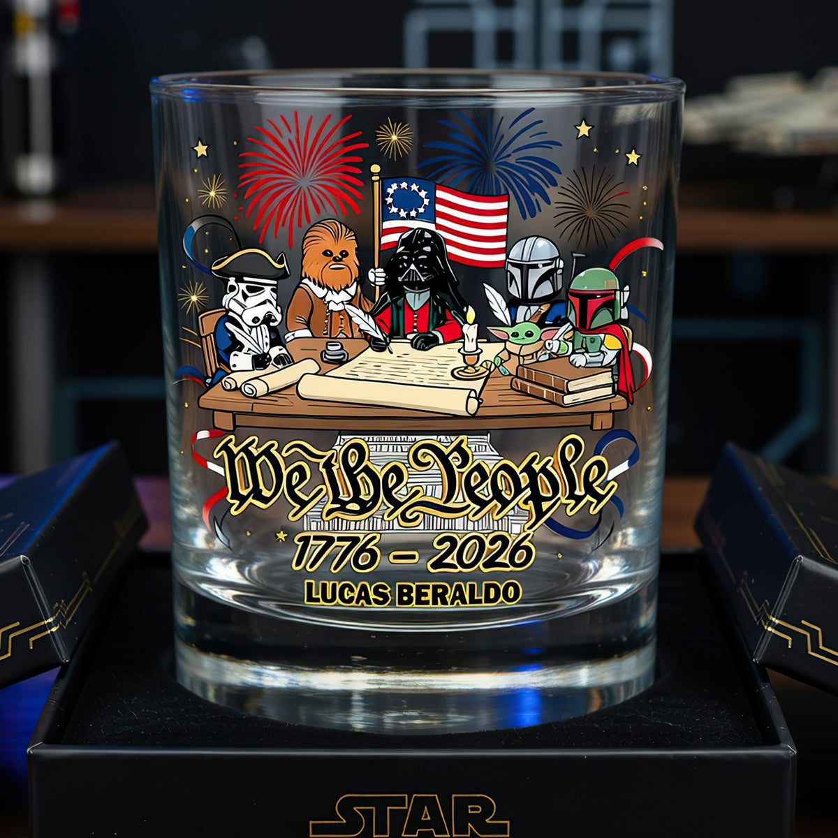 Celebrate Freedom: Personalized Drinking Glass for Patriots