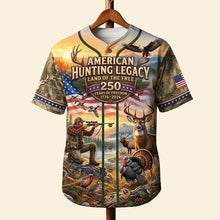 Load image into Gallery viewer, Celebrate 250 Years of Freedom: Personalized Hunting Legacy Jersey Shirt

