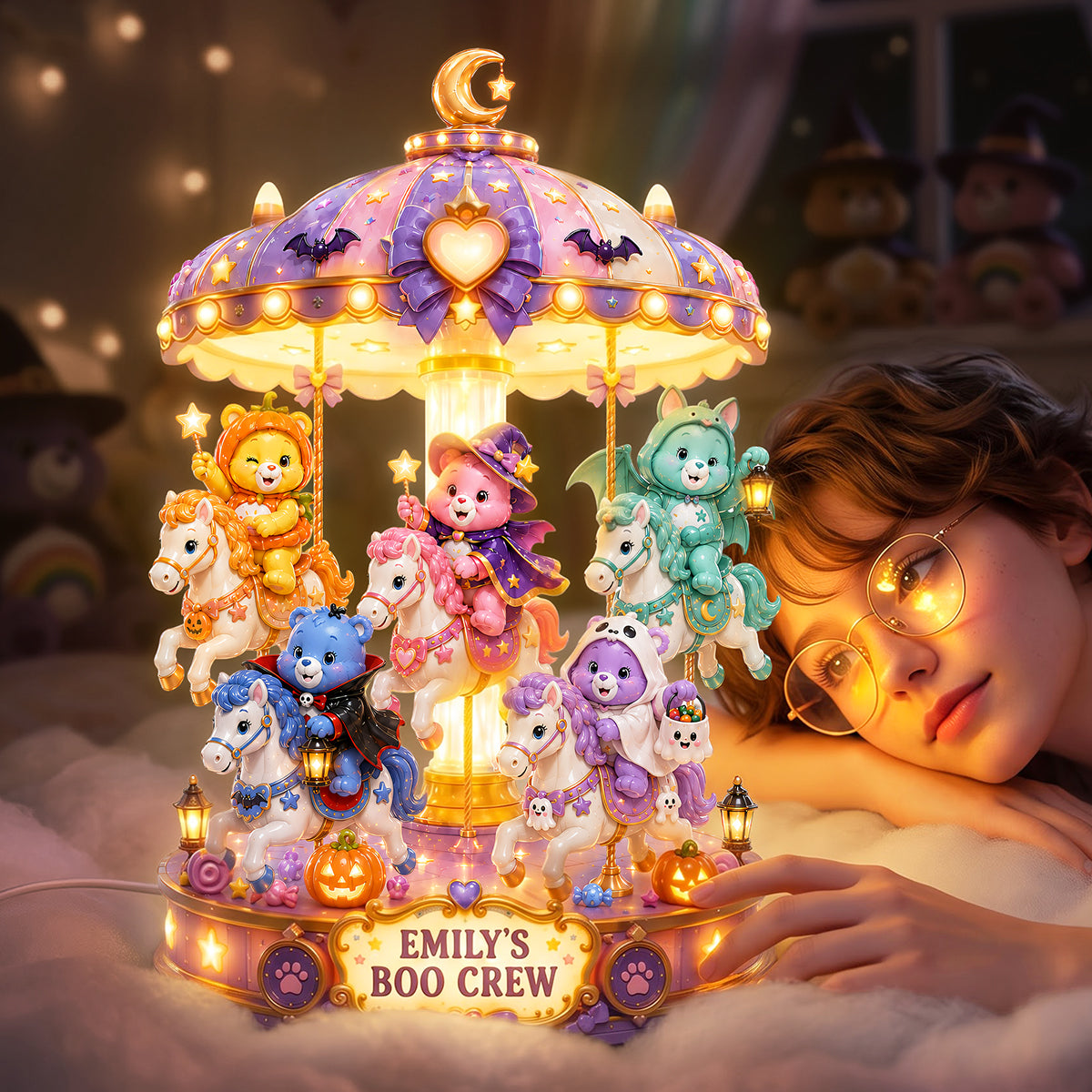 Adorable Spooky Acrylic Light Box - Personalized Gifts For Halloween 04hata140826 Light Box PopCulturePrints