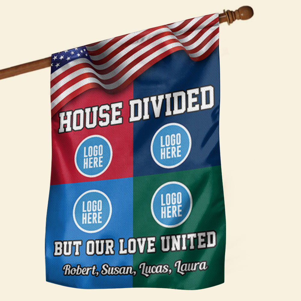 Personalized House Divided Flag for Football Lovers Flag PopCulturePrints