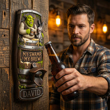 Load image into Gallery viewer, Unlock Your Brew: Personalized Woodland Ogre Wall Hanging Bottle Opener
