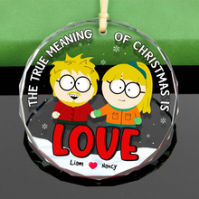 Load image into Gallery viewer, Personalized Cartoon Couple Christmas Ornament - Celebrate Love Ornament PopCulturePrints

