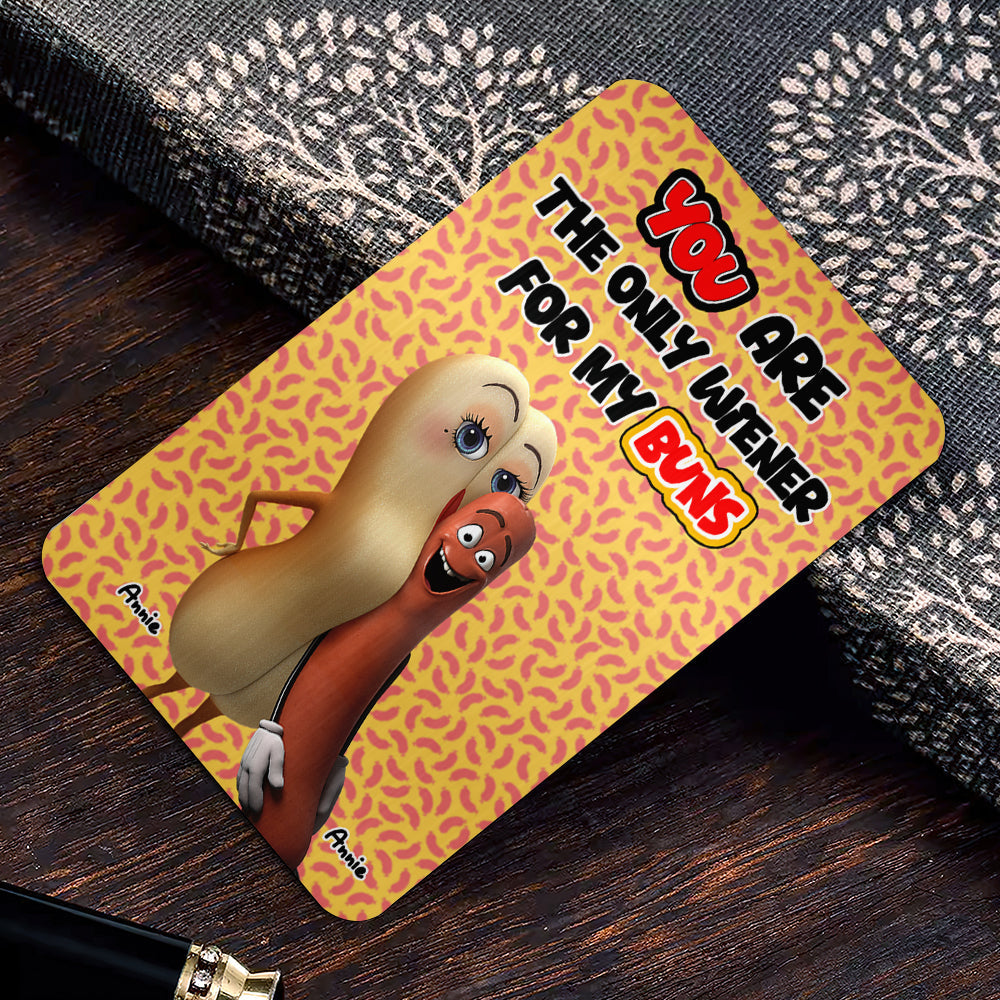 Funny Couples Aluminum Wallet Card - Hot Dog and Bun