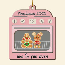 Load image into Gallery viewer, Personalized &#39;Bun in the Oven&#39; Christmas Ornament for Expecting Parents
