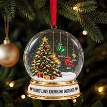 Load image into Gallery viewer, Family Love Knows No Distance - Personalized Christmas Ornament Gift for Family &amp; Friends Ornament PopCulturePrints
