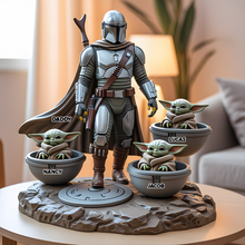Load image into Gallery viewer, Yoda Best Dad - Personalized Gift Plaque for the Coolest Dad Shaped Plaques PopCulturePrints
