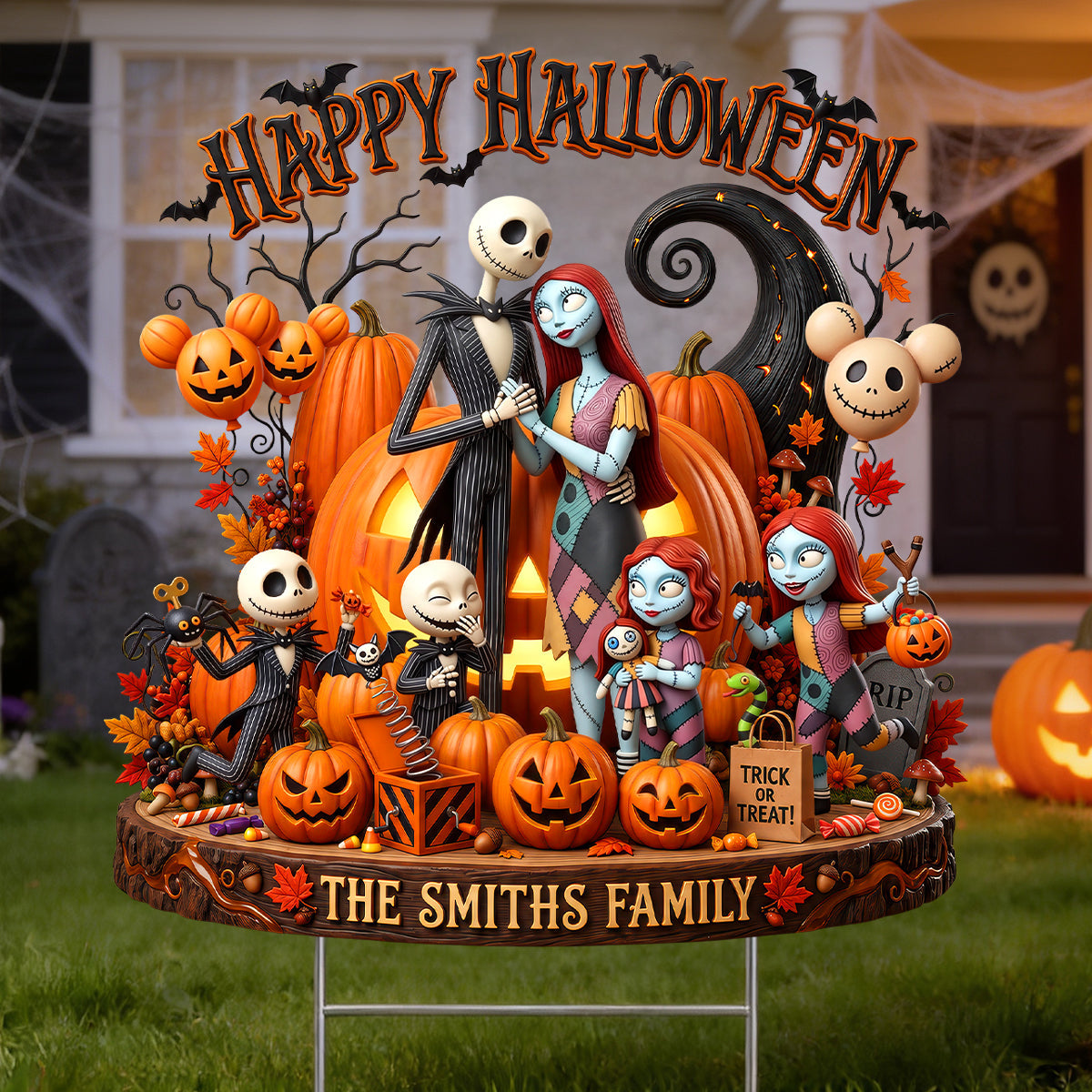 Spooky Family Halloween Fun - Personalized Yard Sign for the Smiths Yard Sign PopCulturePrints