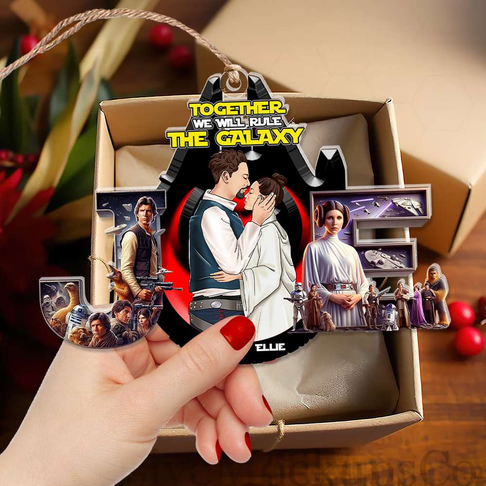 Custom Galaxy Couple Ornament - Personalized Acrylic Gift for Valentine's Day Gifts Ornament PopCulturePrints