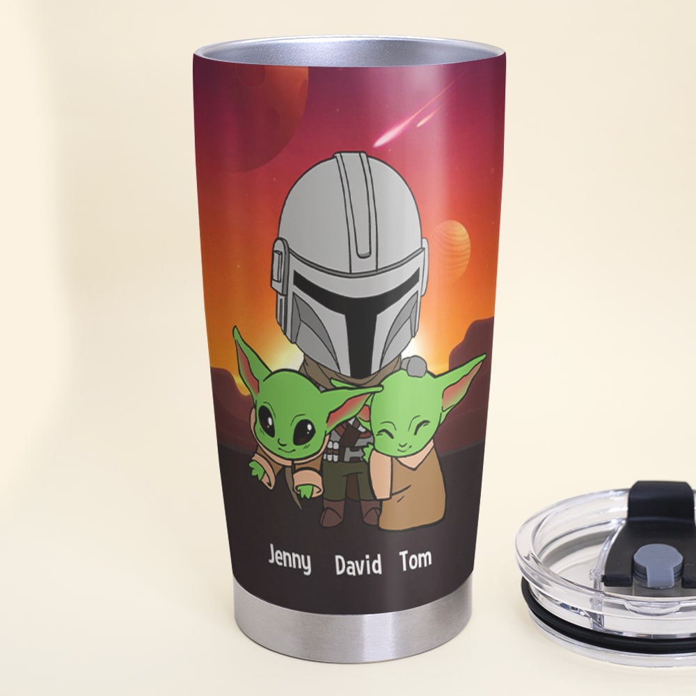 Best Dad in the Galaxy - Customizable Space-Themed Tumbler