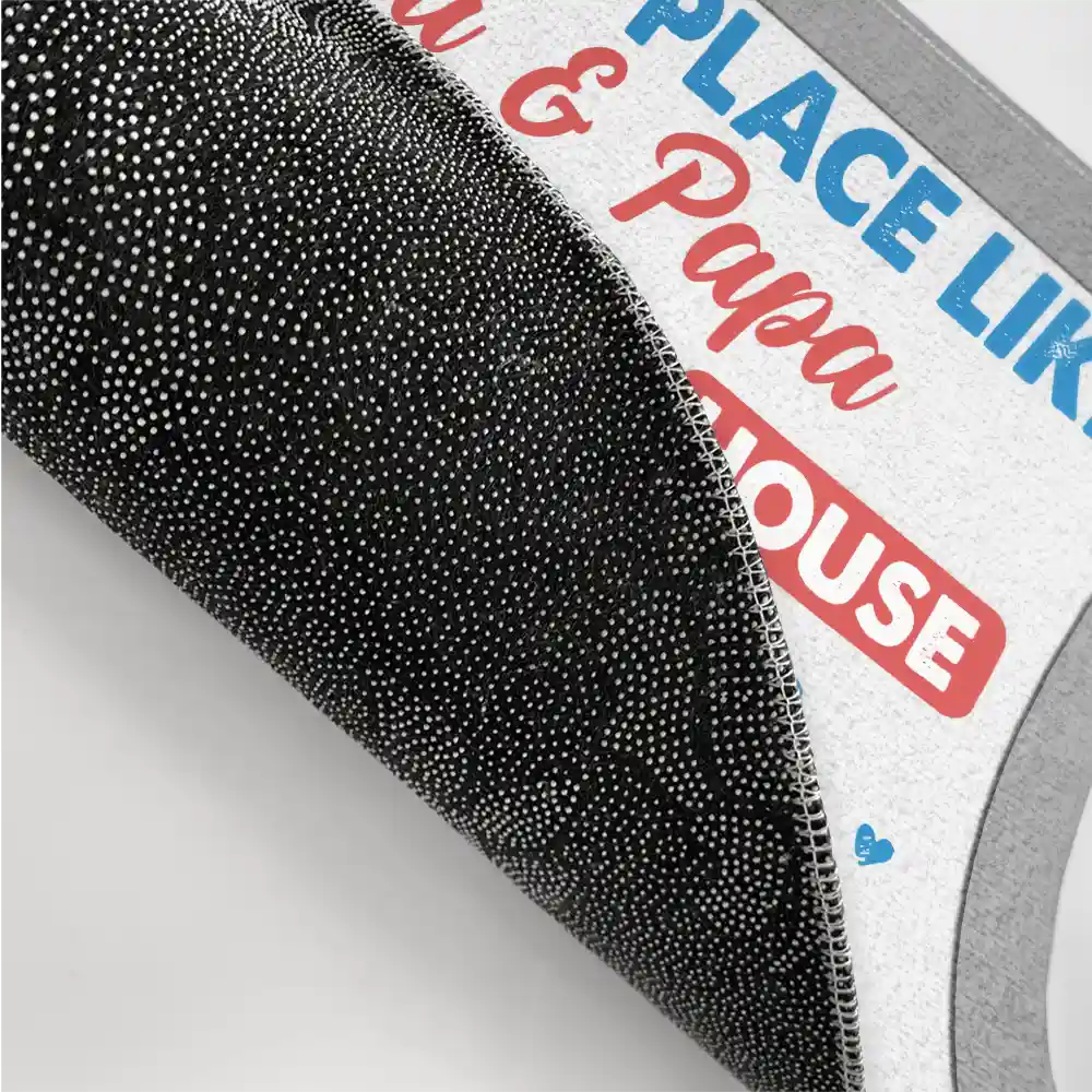 There's No Place Like Grandma & Grandpa's - Personalized Doormat Doormat PopCulturePrints