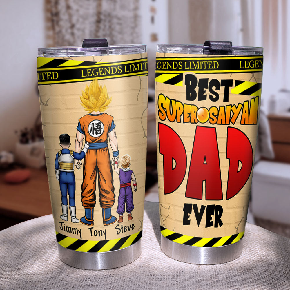 Best Super Saiyan Dad Personalized Tumbler Cup - Perfect Gift For Dad