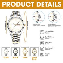 Load image into Gallery viewer, &quot;You Are Our Superhero&quot; - Proud Grandpa Men&#39;s Watch - Personalized Gift for Dad &amp; Grandpa Men&#39;s Watch PopCulturePrints
