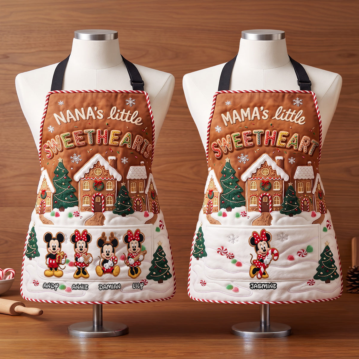 “Bake with Love!” - Personalized Aprons - Perfect Gift for Mom, Grandma, and Baking Enthusiasts
