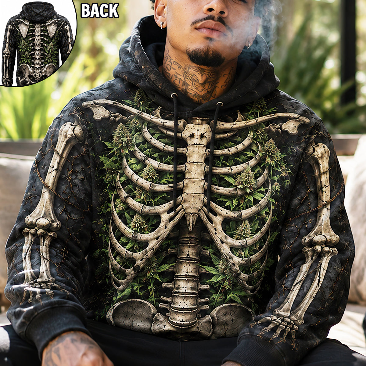 “Embrace the Darkness” - Dark Gothic Skeleton Shirt 3D - Personalized Gifts for Bud Lovers