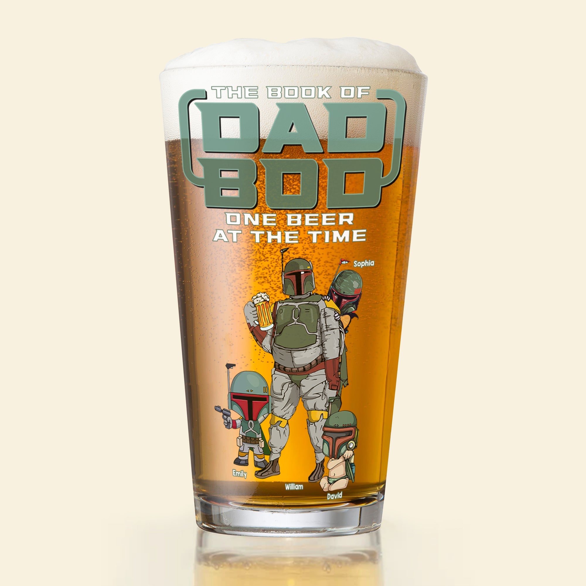 Personalized Dad Bod Beer Glass - Perfect Father's Day Gift Beer Glasses PopCulturePrints