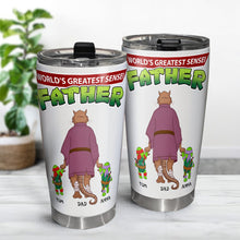Load image into Gallery viewer, World&#39;s Greatest Sensei Father Personalized Tumbler Tumbler Cup PopCulturePrints
