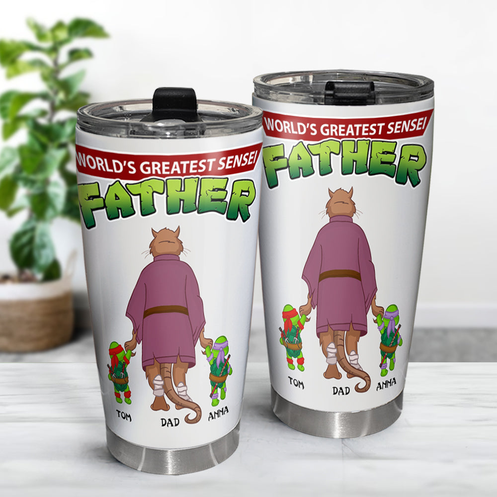 World's Greatest Sensei Father Personalized Tumbler Tumbler Cup PopCulturePrints
