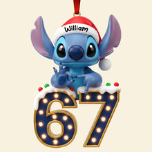 Load image into Gallery viewer, Aliens Celebrate with Joy - Personalized Acrylic Christmas Ornament Ornament PopCulturePrints
