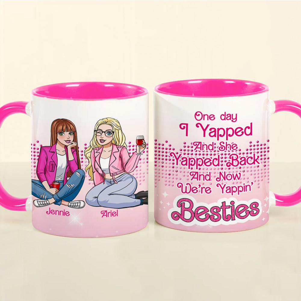 Personalized Best Friends Mug - Yappin' Besties Design