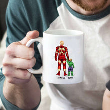 Load image into Gallery viewer, Marvelous Father Personalized Superhero Coffee Mug Coffee Mug PopCulturePrints

