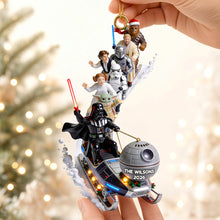 Load image into Gallery viewer, "Slide into Fun: Celebrate with the Elliptical Snow Slide Acrylic Ornament - Personalized Gift for All Occasions!"
