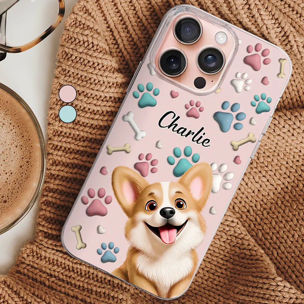 "Celebrate Your Love for Pups!" - Dog Mom & Dog Dad Custom 3D Inflated Effect Printed Phone Case - Perfect Gift for Pet Lovers Clear Phone Case PopCulturePrints