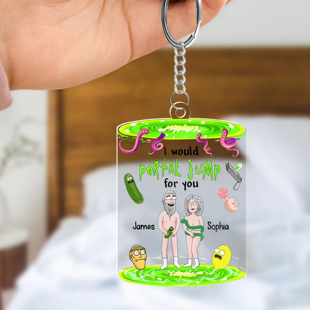 Personalized Quirky Couple Keychain | Fun Valentine's Day Gifts for Couples Keychains PopCulturePrints