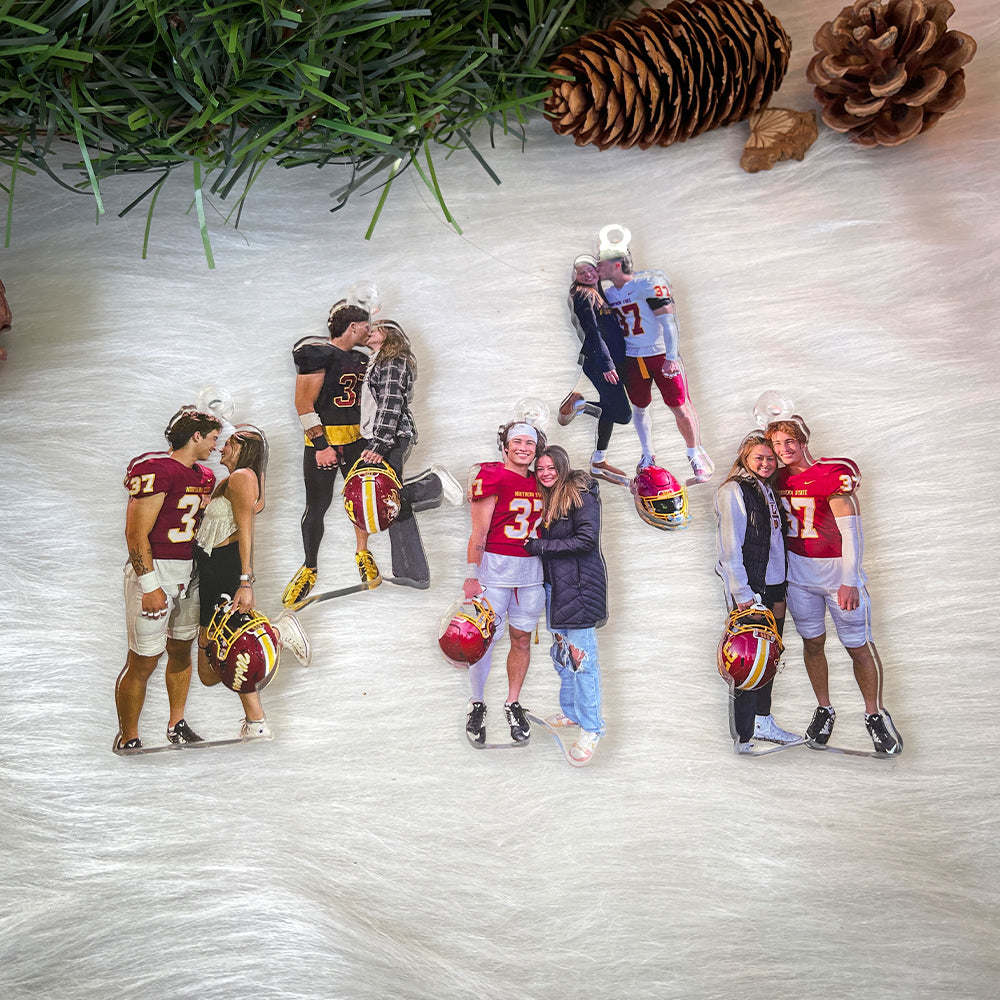 Personalized American Football Photo Ornament Ornament PopCulturePrints
