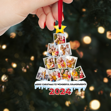 Load image into Gallery viewer, Custom Grandparents Christmas Photo Ornament - 2024 Ornament PopCulturePrints
