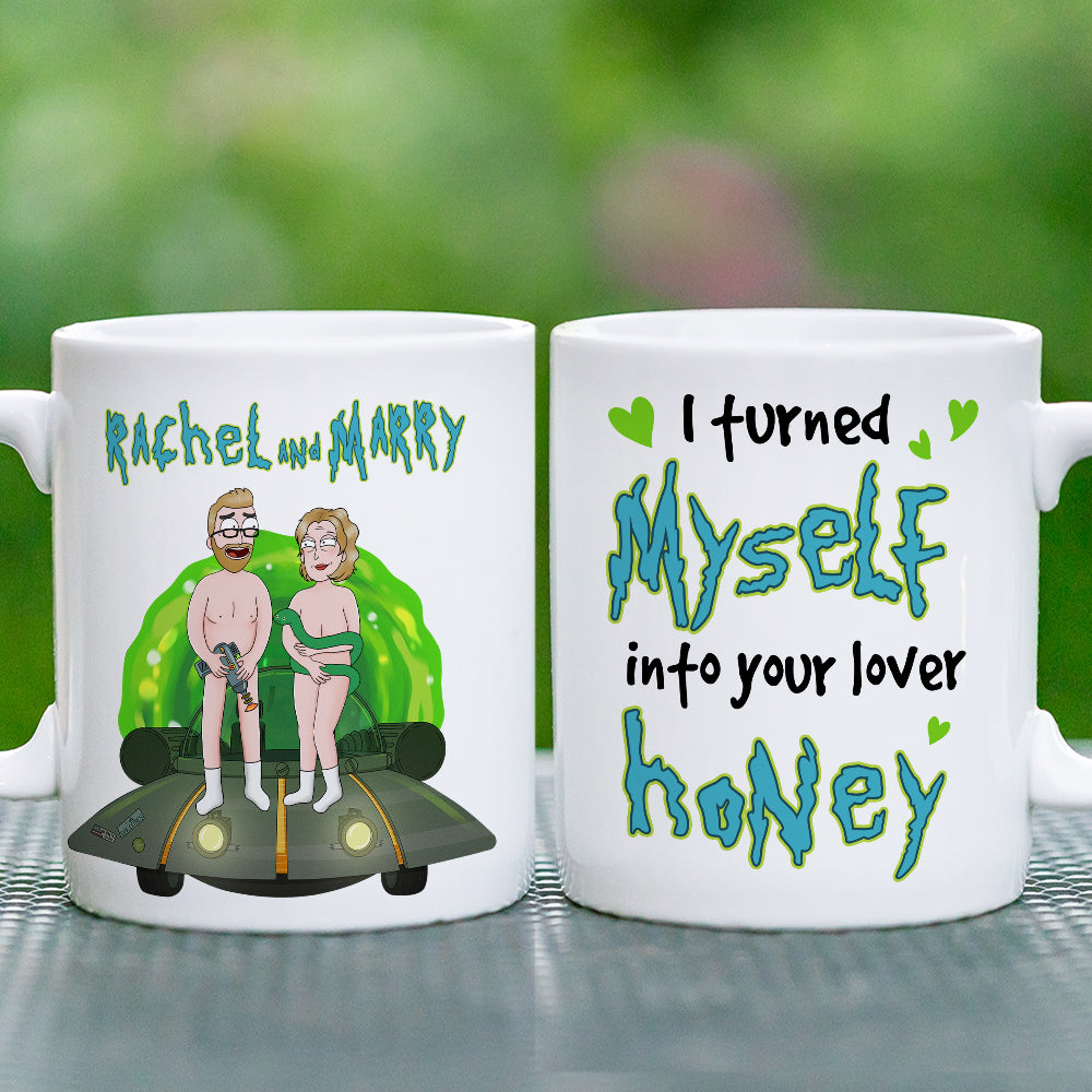Naughty Couple UFO Coffee Mug - Personalized Gift for Valentine's Day Gifts Coffee Mug PopCulturePrints
