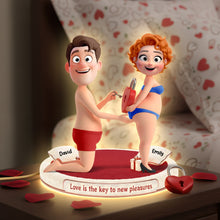 Load image into Gallery viewer, Love Is The Key Light Box - Personalized Gifts for Couples Light Box PopCulturePrints
