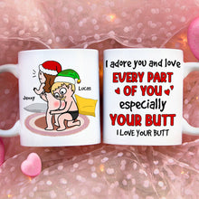 Load image into Gallery viewer, Personalized Christmas Coffee Mugs for Couples - Funny Holiday Gift Coffee Mug PopCulturePrints
