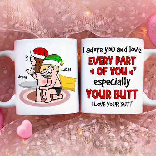 Personalized Christmas Coffee Mugs for Couples - Funny Holiday Gift Coffee Mug PopCulturePrints