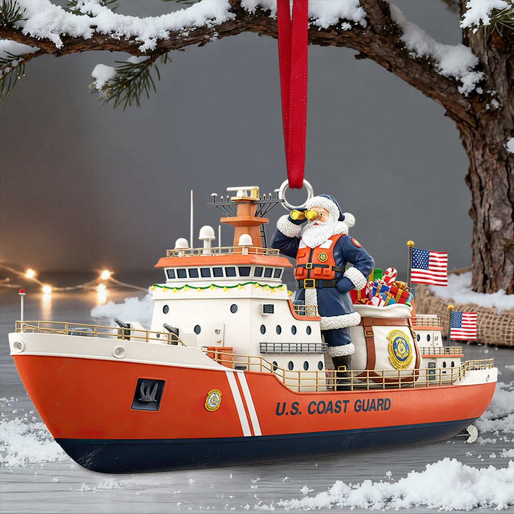 “Fly High in the Holiday Spirit!” – Santa Service Christmas Ornament – Personalized Gift for Air Force Enthusiasts, Veterans, and Collectors Ornament PopCulturePrints