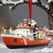 Load image into Gallery viewer, “Fly High in the Holiday Spirit!” – Santa Service Christmas Ornament – Personalized Gift for Air Force Enthusiasts, Veterans, and Collectors Ornament PopCulturePrints
