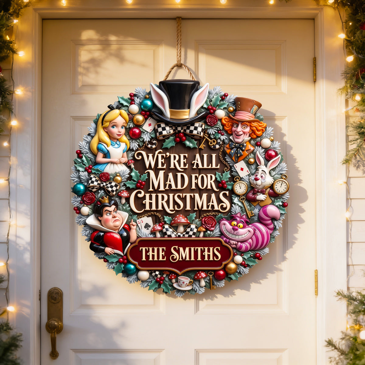 We're All Mad for Christmas Acrylic Sign - Personalized Gift for Friends and Family Acrylic Sign PopCulturePrints