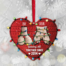 Load image into Gallery viewer, Growing Old Together Since 2014 - Personalized Christmas Ornament for Funny Couples Ornament PopCulturePrints
