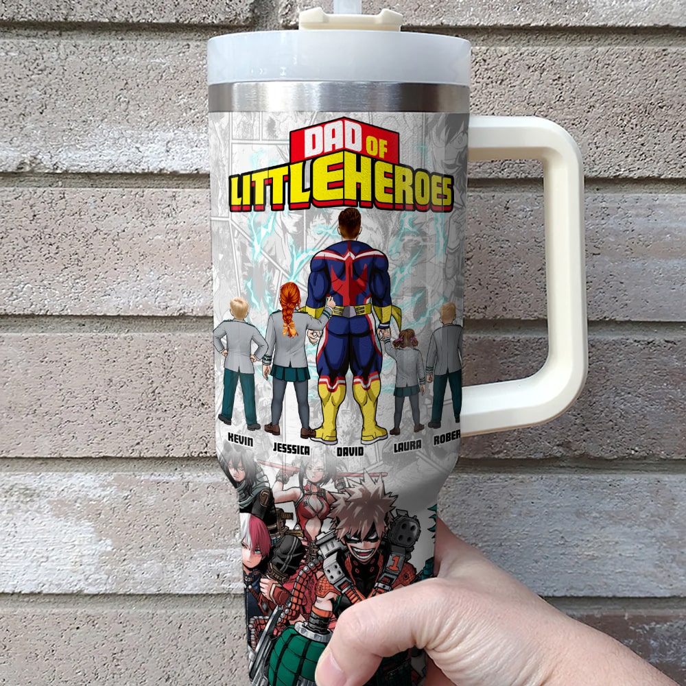 Custom Super Dad Tumbler - Personalized Father's Day Gift Tumbler Cup PopCulturePrints