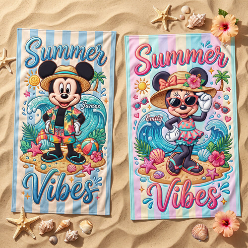 “Summer is a state of mind” - Beach Towel, Personalized Gift for Beach Lovers Beach Towel PopCulturePrints