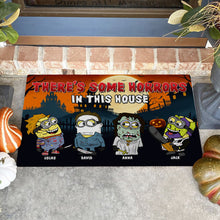 Load image into Gallery viewer, Personalized Halloween Family Doormat - Spooky Character Customization
