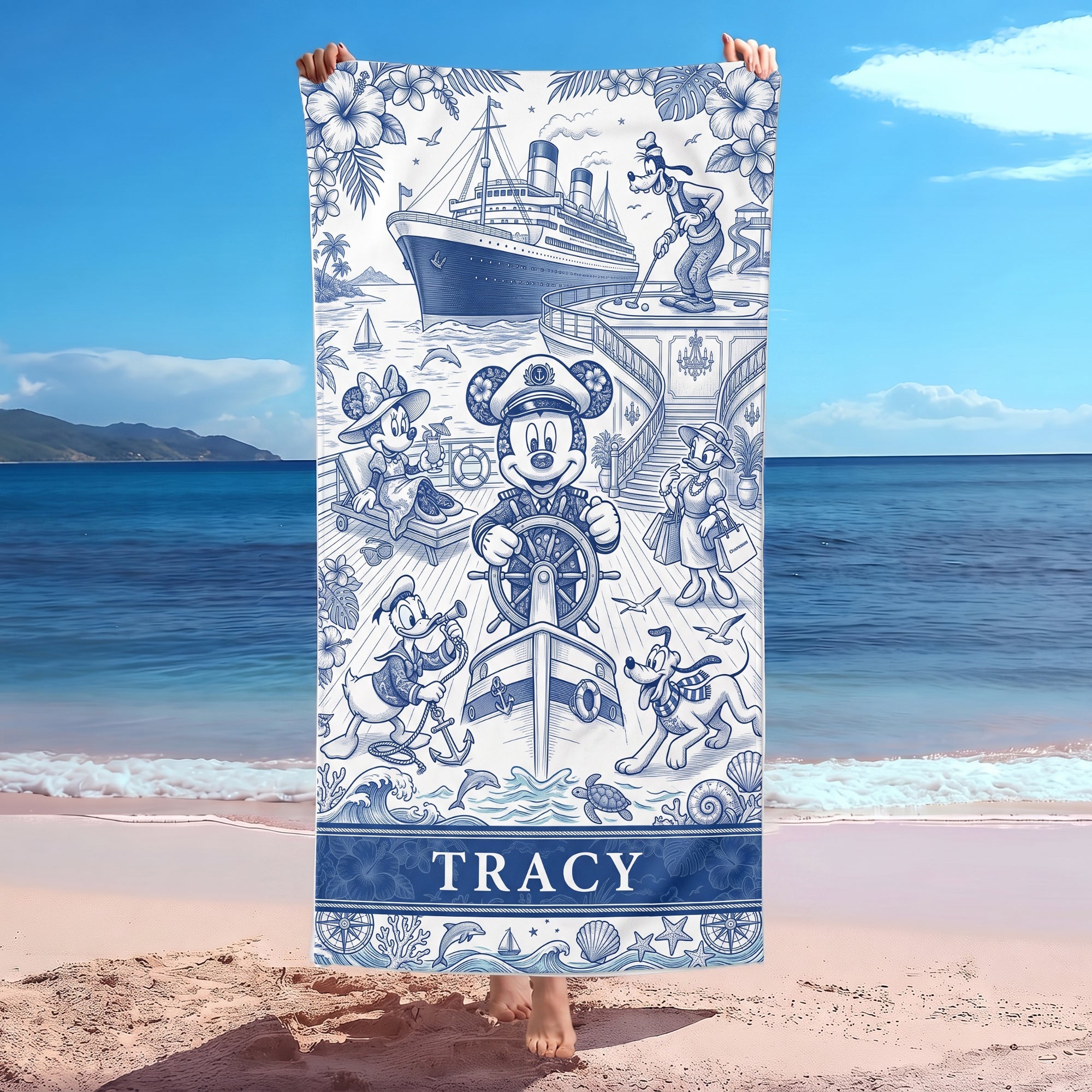 Fun Cruise Trip Beach Towel, Personalized Gifts For Cruising Lovers 04qhlu180726 Beach Towel PopCulturePrints