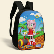 Load image into Gallery viewer, “Speed into Adventure!” Personalized Power Up Characters School Bag for Kids - Ideal Custom Gift for Birthdays and Back to School Backpack PopCulturePrints
