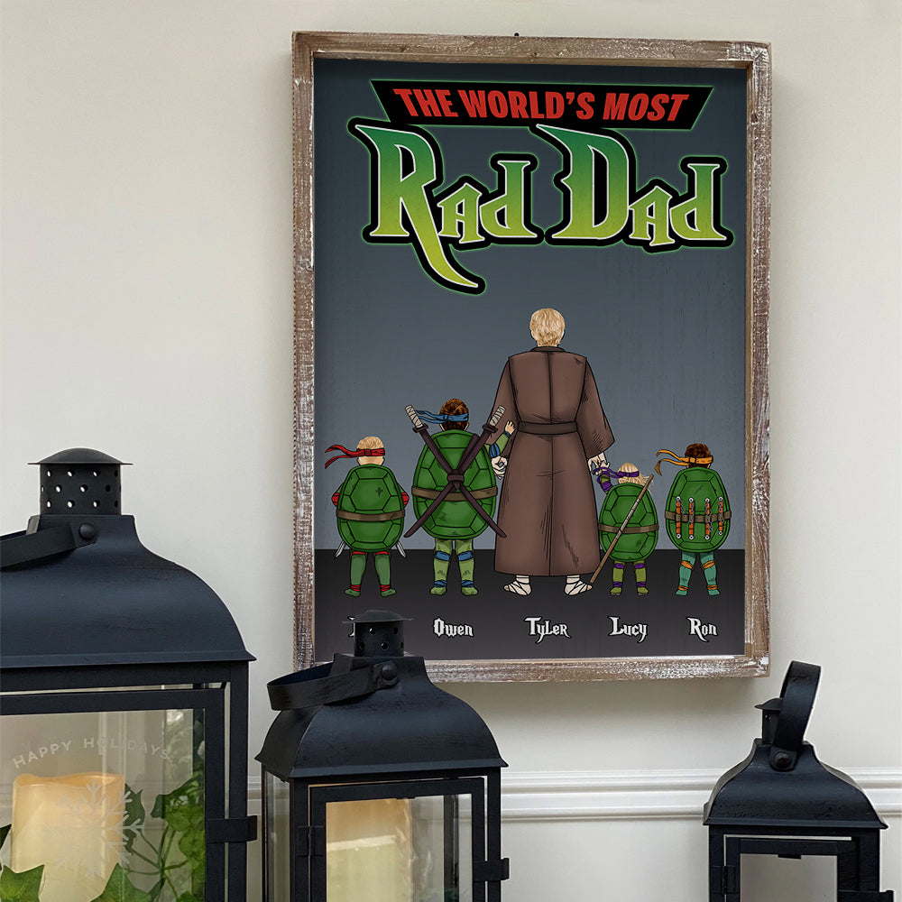 Turtle Power Father Personalized Keychain Poster & Canvas PopCulturePrints