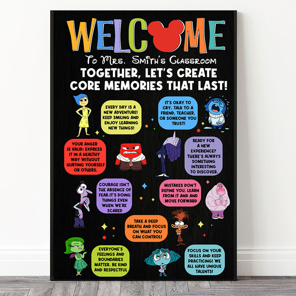 Personalized Teacher Welcome Poster - Create Core Memories in Classroom