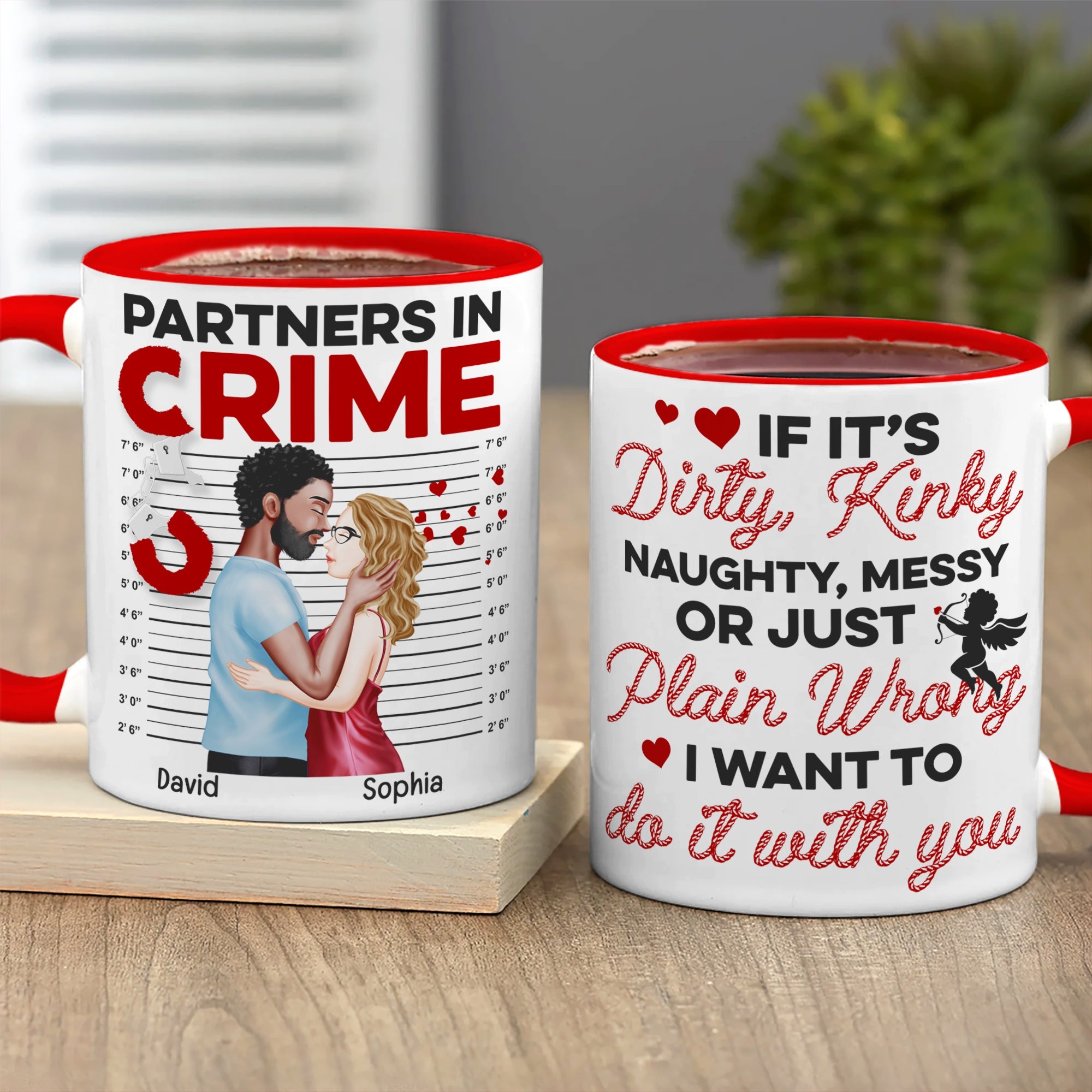 Personalized Partners in Crime Couple Coffee Mug Coffee Mug PopCulturePrints