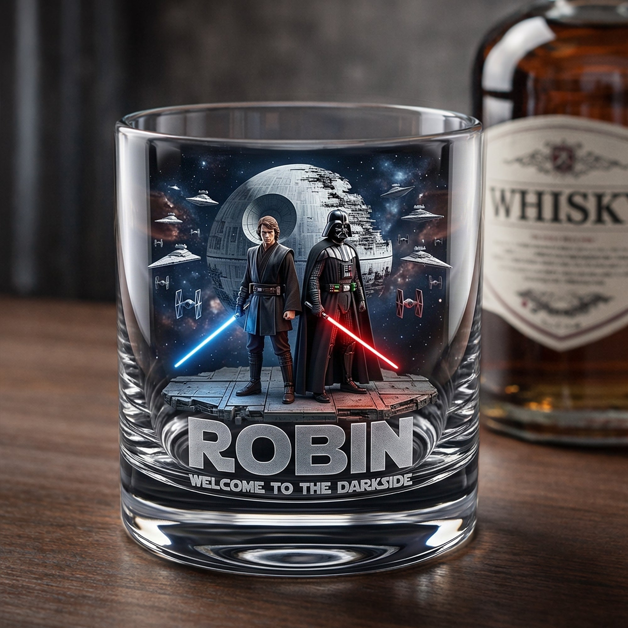 Engage in a Galactic Journey - Space Adventure Round Glass - Personalized Gifts for Sci-Fi Lovers Glass PopCulturePrints