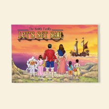 Load image into Gallery viewer, Personalized Family Canvas Print: Let's Set Sail Together Poster &amp; Canvas PopCulturePrints
