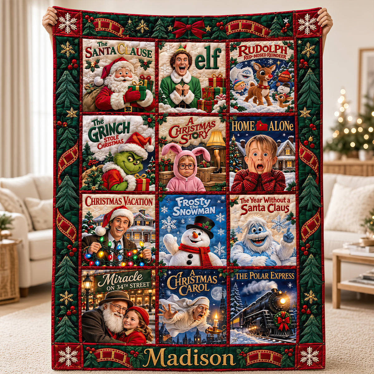Nostalgia Cinematic Blanket - A Personalized Gift for Movie Lovers