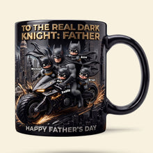 Load image into Gallery viewer, "To The Real Dark Knight: Father - Personalized Magic Coffee Mug for Dad and Grandpa" Coffee Mug PopCulturePrints
